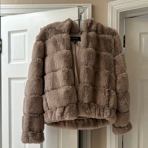 Chic Tan Faux Fur Jacket